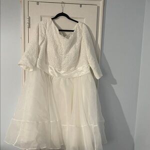 Chic Ivory Bridal Gown with Lace Details